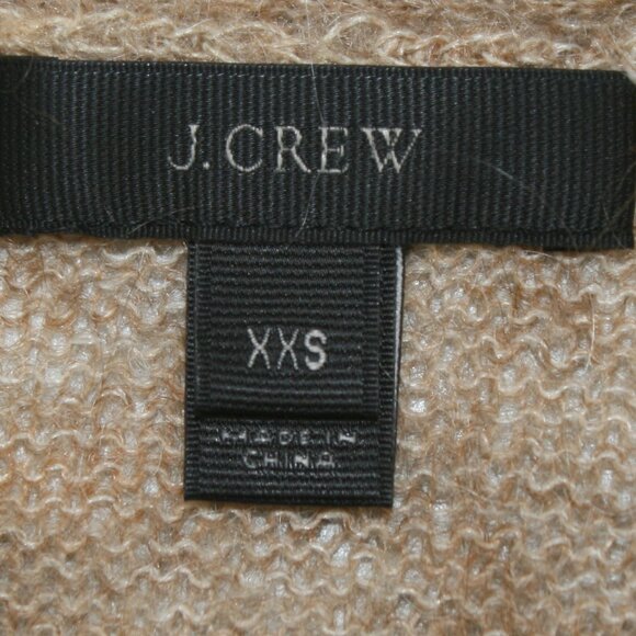 J. CREW Cardigan Souffle Mohair Blend Tunic Lightweight Neutral Tan Marled XXS - Picture 5 of 12